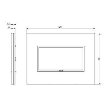 Placas Plata Hielo - Luminosi (Cristal Biselado) - línea EVO EIKON de Vimar