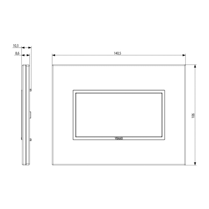 Placas Plata Hielo - Luminosi (Cristal Biselado) - línea EVO EIKON de Vimar