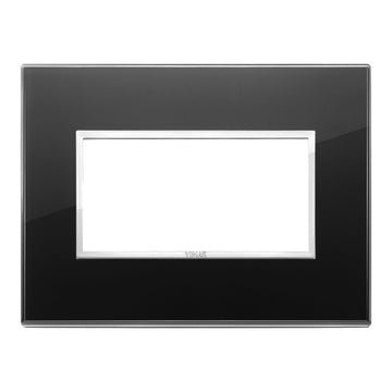 Placa Negro Diamante - Essenziali (Aluminio y Cristales Totales) - línea EVO EIKON de Vimar