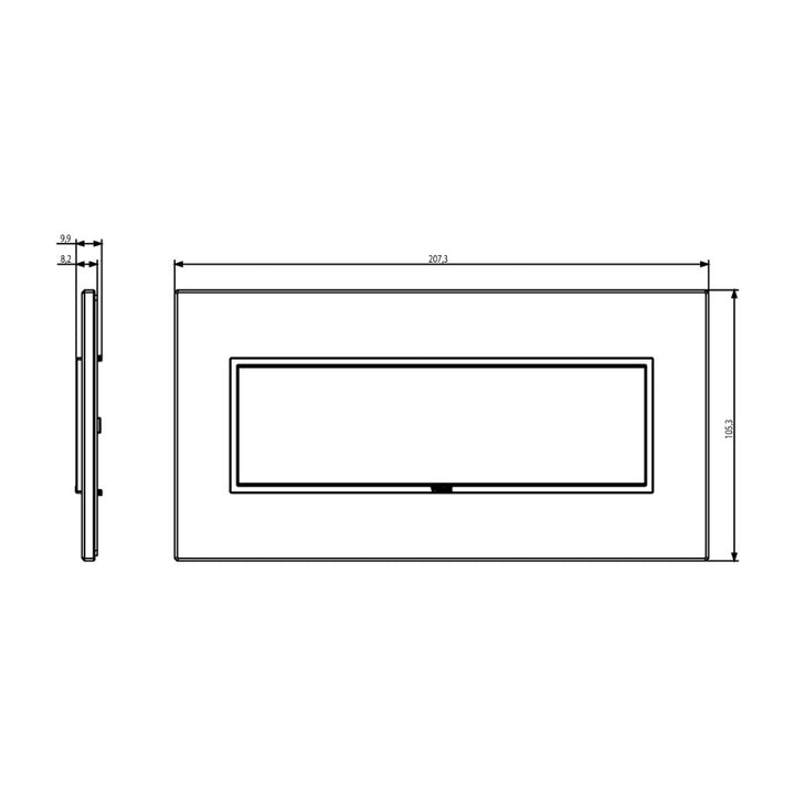 Placa Aluminio Brillante - Primari (Aluminio Anodizado) - línea EVO EIKON de Vimar