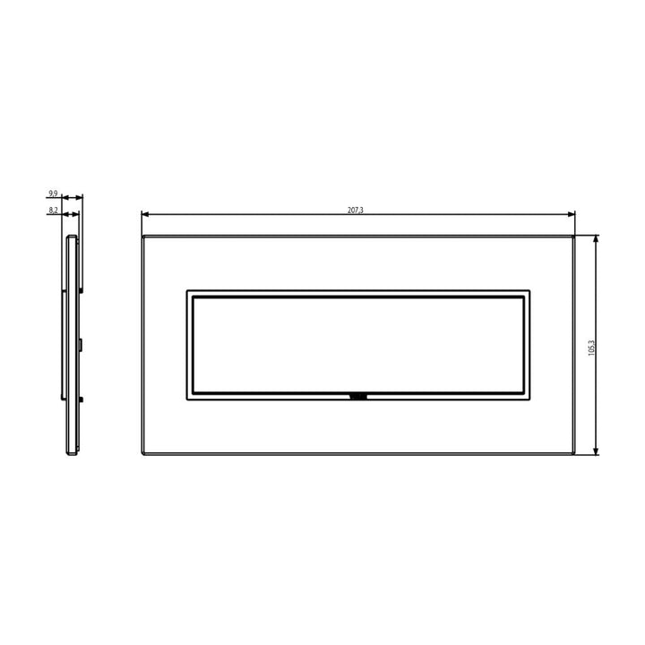 Placa Gris Lava - Primari (Aluminio Anodizado) - línea EVO EIKON de Vimar