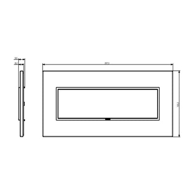 Placa Gris Lava - Primari (Aluminio Anodizado) - línea EVO EIKON de Vimar