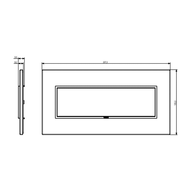 Placa Gris Lava - Primari (Aluminio Anodizado) - línea EVO EIKON de Vimar