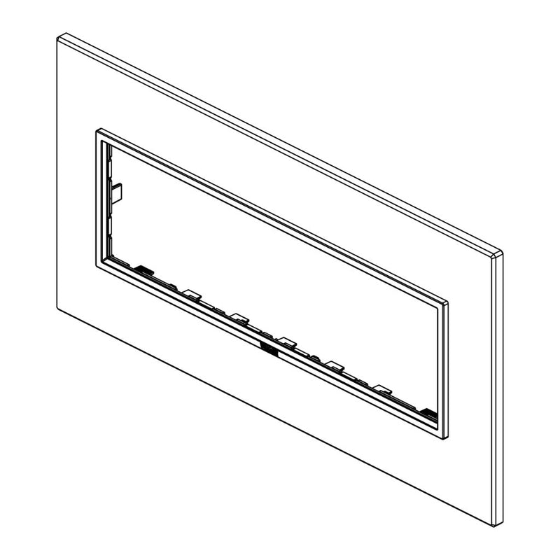 Placa Aluminio Plata - Esclusivi (Aluminio Refinado) - línea EVO EIKON de Vimar