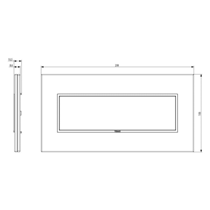 Placa Blanco Total - Essenziali (Aluminio y Cristales Totales) - línea EVO EIKON de Vimar