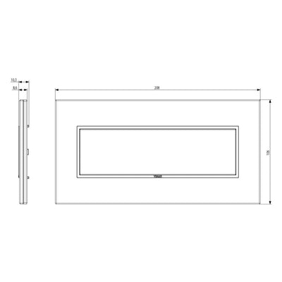 Placa Blanco Total - Essenziali (Aluminio y Cristales Totales) - línea EVO EIKON de Vimar