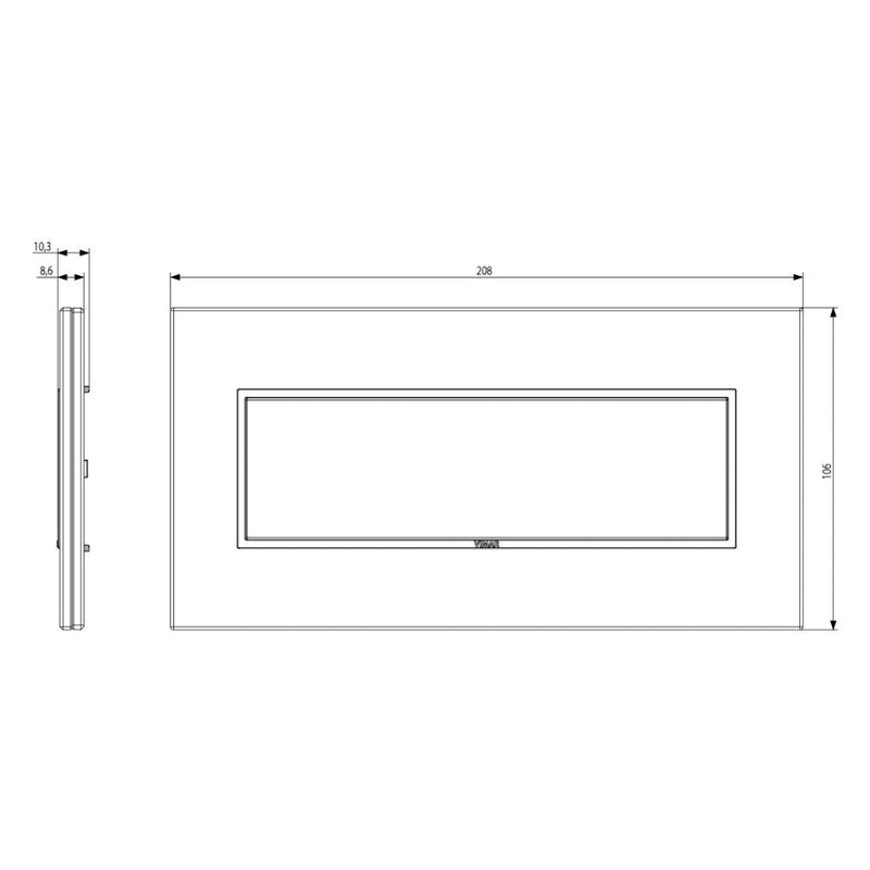 Placa Blanco Total - Essenziali (Aluminio y Cristales Totales) - línea EVO EIKON de Vimar