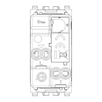 Pulsador Vintage Oro - 1P 10A para línea Vintage de Vimar