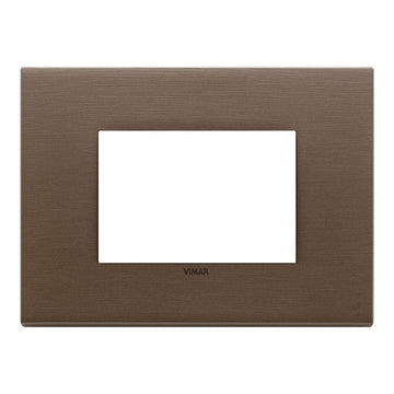 Placa Bronce Oscuro Cepillado - Metales Cepillados - línea EXÉ EIKON de Vimar