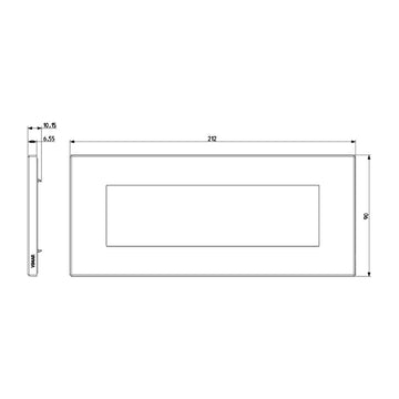 Placa Blanco Mate - Metales Total Look - línea EXÉ EIKON de Vimar
