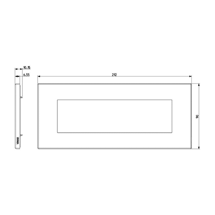 Placa Gris Antracita - Metales Total Look - línea EXÉ EIKON de Vimar