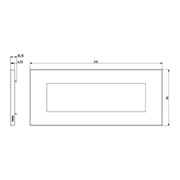 Placa Níquel Cepillado - Metales Cepillados - línea EXÉ EIKON de Vimar