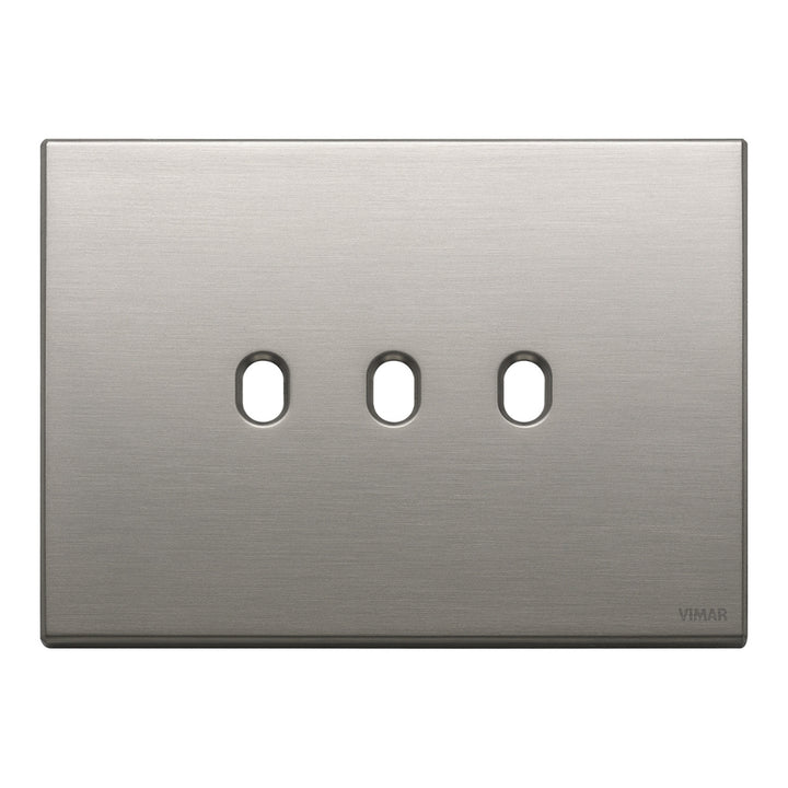 Placa Vintage Níquel Cepillado para uno / dos / tres / cuatro apagadores de Vimar