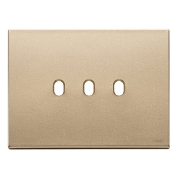 Placa Vintage Oro Satinado para uno / dos / tres / cuatro apagadores de Vimar