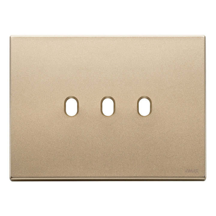 Placa Vintage Oro Satinado para uno / dos / tres / cuatro apagadores de Vimar