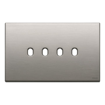 Placa Vintage Níquel Cepillado para uno / dos / tres / cuatro apagadores de Vimar