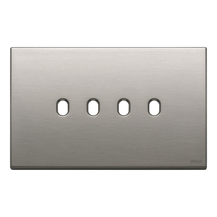 Placa Vintage Níquel Cepillado para uno / dos / tres / cuatro apagadores de Vimar