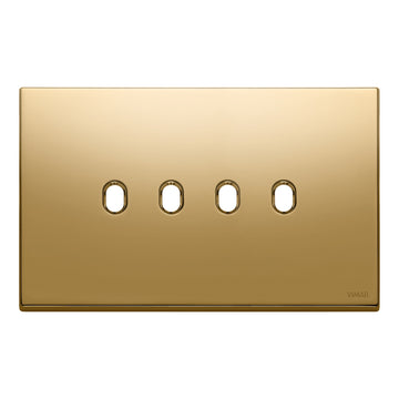 Placa Vintage Oro para uno / dos / tres / cuatro apagadores de Vimar