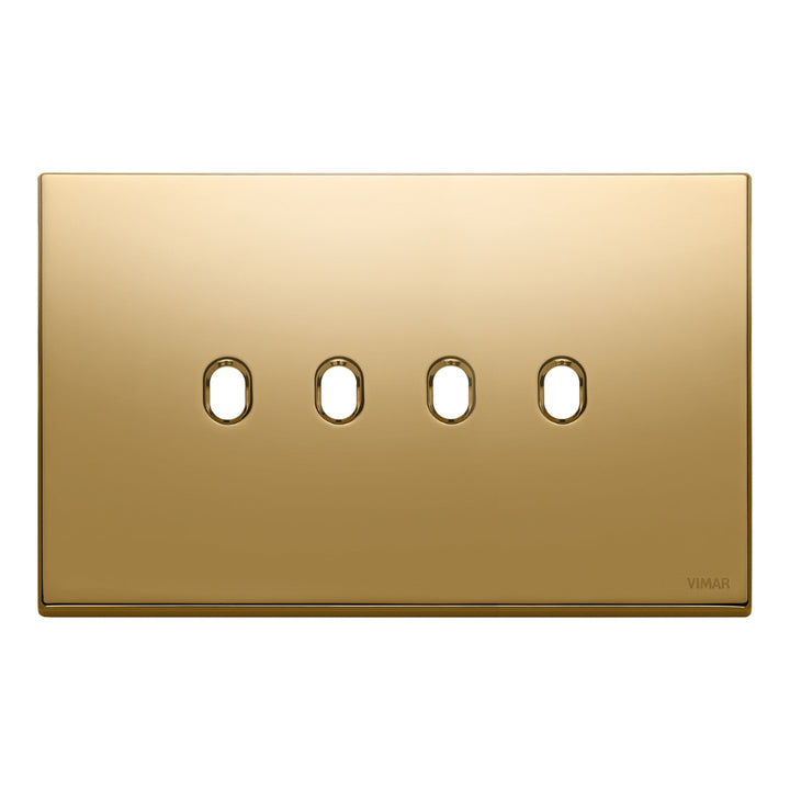 Placa Vintage Oro para uno / dos / tres / cuatro apagadores de Vimar