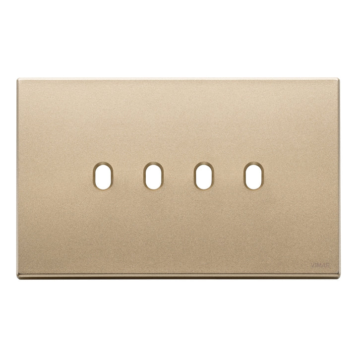 Placa Vintage Oro Satinado para uno / dos / tres / cuatro apagadores de Vimar