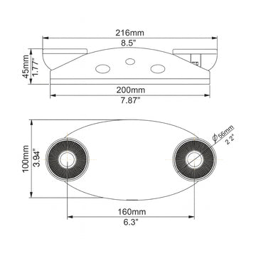 Emergency Light Twin 2W 200lm 30° autonomía 90min 100-277 V de Ledvance