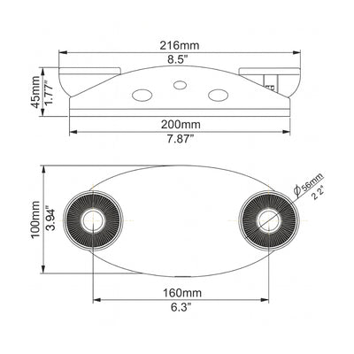 Emergency Light Twin 2W 200lm 30° autonomía 90min 100-277 V de Ledvance