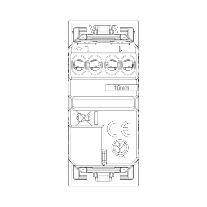 Interruptor alineado 1P 10AX acabado Blanco - Cáñamo - Negro para LINEA de Vimar