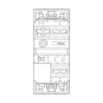 Conmutador (escalera) axial 1P 10AX acabado Blanco - Cáñamo - Negro para LINEA de Vimar