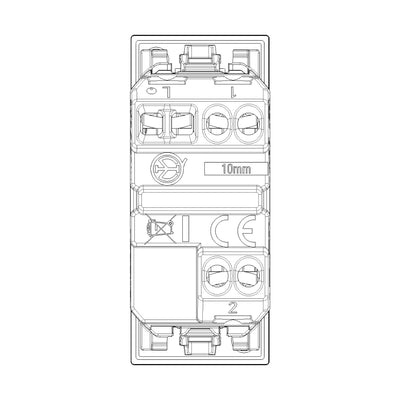 Conmutador (escalera) axial 1P 10AX acabado Blanco - Cáñamo - Negro para LINEA de Vimar