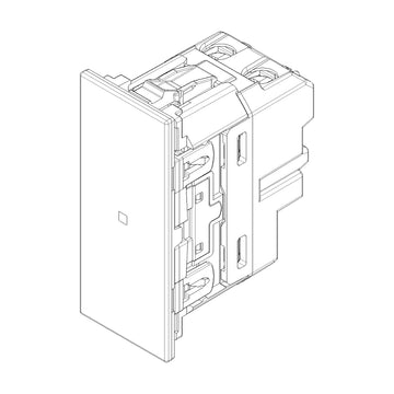 Conmutador (escalera) axial 1P 10AX acabado Blanco - Cáñamo - Negro para LINEA de Vimar