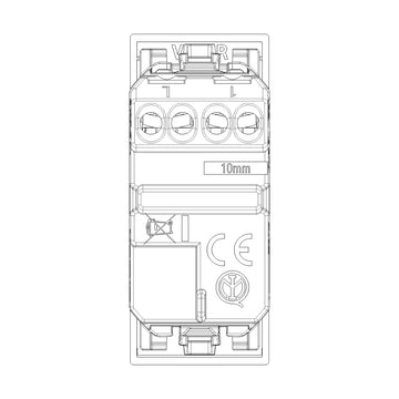 Pulsador 1P NO alineado 1P 10AX acabado Blanco - Cáñamo - Negro para LINEA de Vimar
