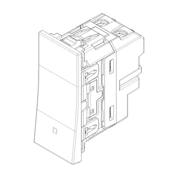 Pulsador 1P NO alineado 1P 10AX acabado Blanco - Cáñamo - Negro para LINEA de Vimar