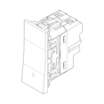Pulsador 1P NO axial 1P 10AX acabado Blanco - Cáñamo - Negro para LINEA de Vimar