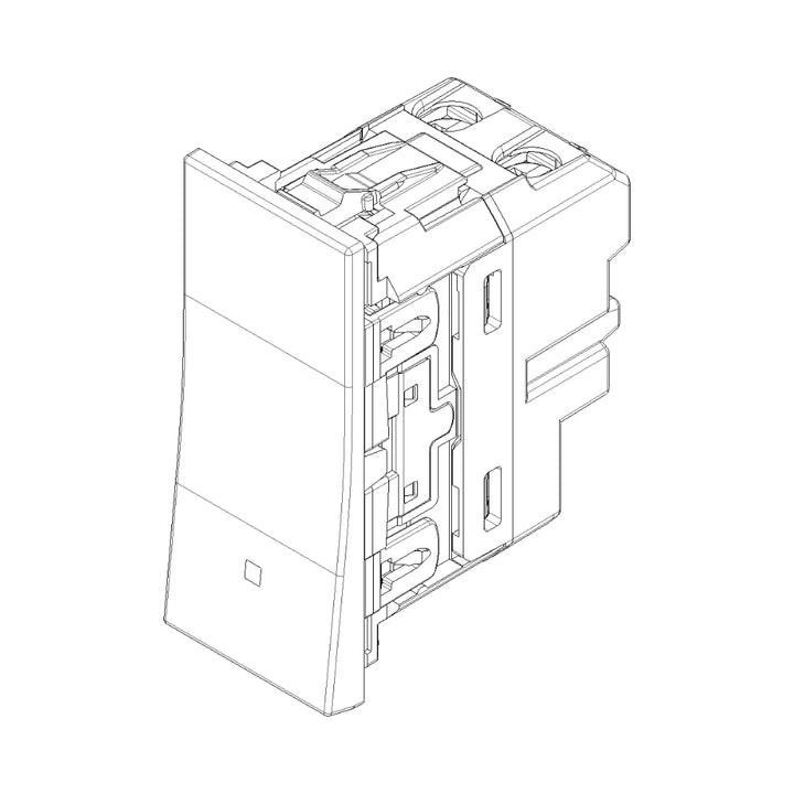 Pulsador 1P NO axial 1P 10AX acabado Blanco - Cáñamo - Negro para LINEA de Vimar