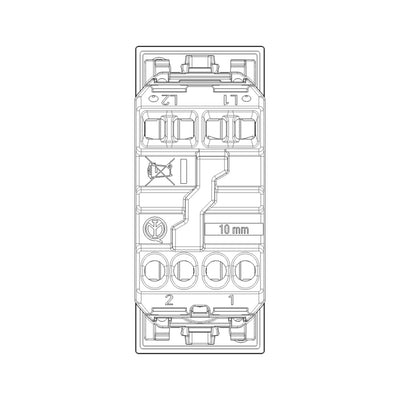 Interruptor cruzado (apagador cuatro vías) axial 1P 10AX acabado Blanco - Cáñamo - Negro para LINEA de Vimar