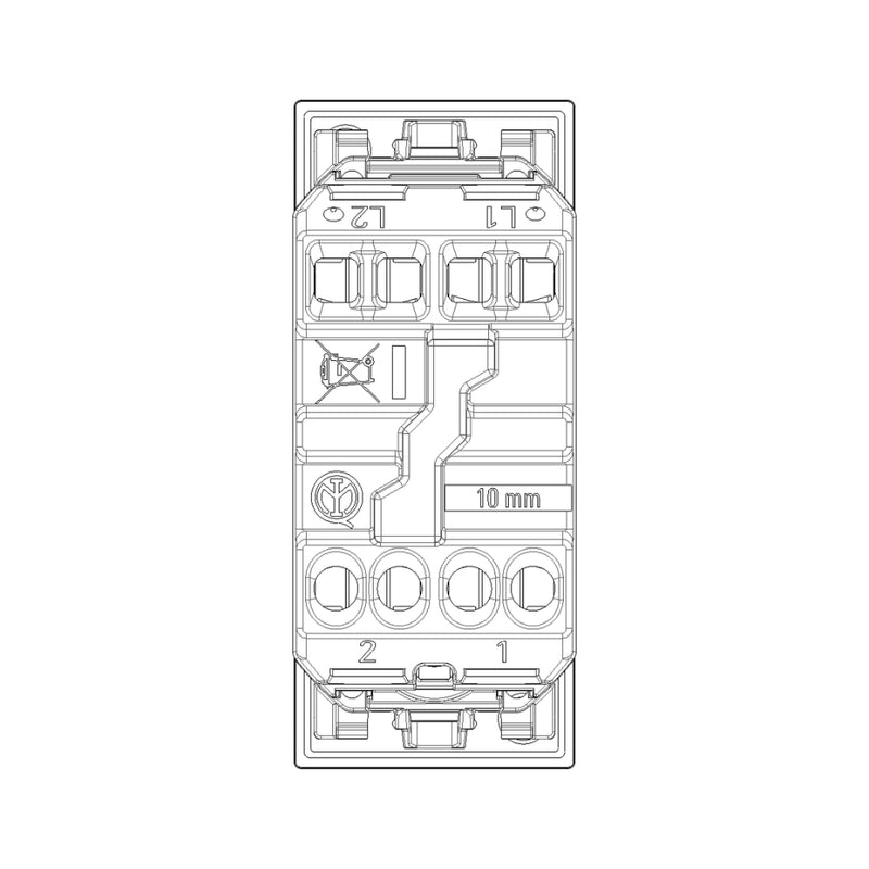 Interruptor cruzado (apagador cuatro vías) axial 1P 10AX acabado Blanco - Cáñamo - Negro para LINEA de Vimar