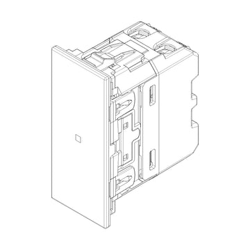 Interruptor cruzado (apagador cuatro vías) axial 1P 10AX acabado Blanco - Cáñamo - Negro para LINEA de Vimar
