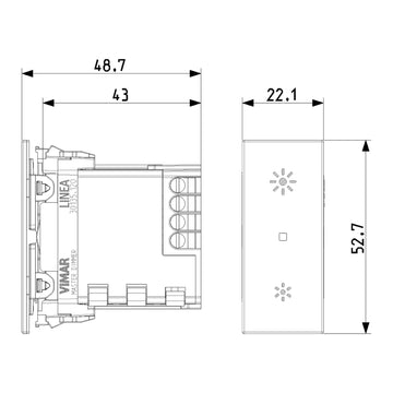 Dimmer Variador MASTER 120V universal acabado Blanco - Cáñamo - Negro para LINEA de Vimar