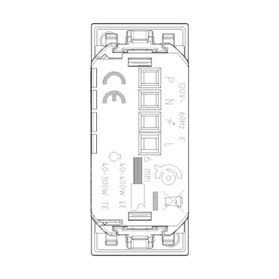 Dimmer Variador MASTER 120V universal acabado Blanco - Cáñamo - Negro para LINEA de Vimar