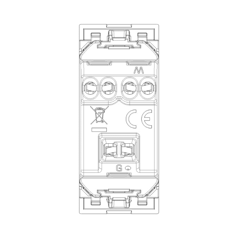 Contacto 1 módulo Toma 2P+T 15A 127V acabado Blanco - Cáñamo - Negro para LINEA de Vimar
