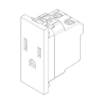 Contacto 1 módulo Toma 2P+T 15A 127V acabado Blanco - Cáñamo - Negro para LINEA de Vimar