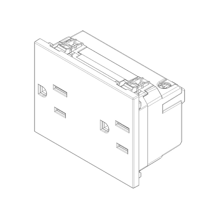 Contacto Dúplex 2P+T 15A 127V acabado Blanco - Cáñamo - Negro para LINEA de Vimar