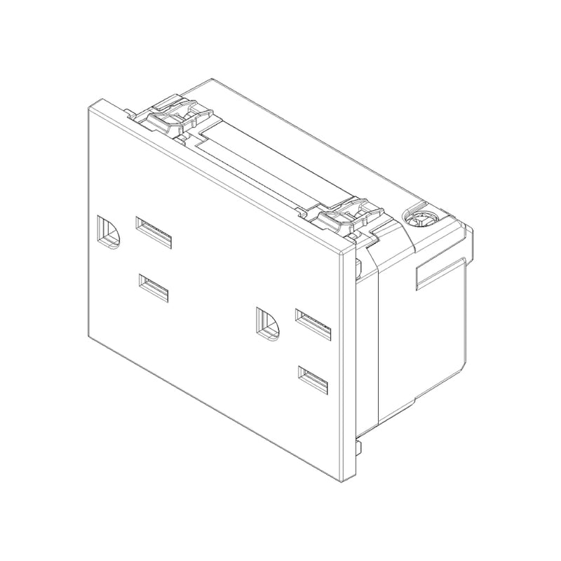 Contacto Dúplex 2P+T 15A 127V acabado Blanco - Cáñamo - Negro para LINEA de Vimar