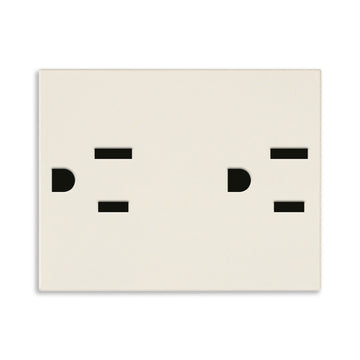Contacto Dúplex 2P+T 15A 127V acabado Blanco - Cáñamo - Negro para LINEA de Vimar