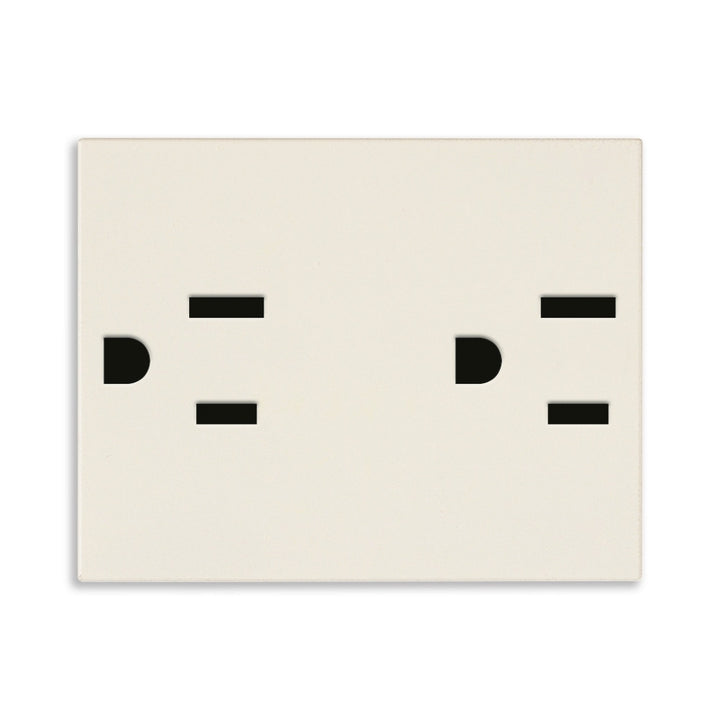 Contacto Dúplex 2P+T 15A 127V acabado Blanco - Cáñamo - Negro para LINEA de Vimar