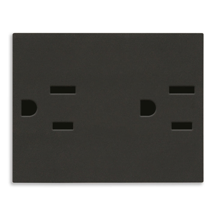 Contacto Dúplex 2P+T 15A 127V acabado Blanco - Cáñamo - Negro para LINEA de Vimar