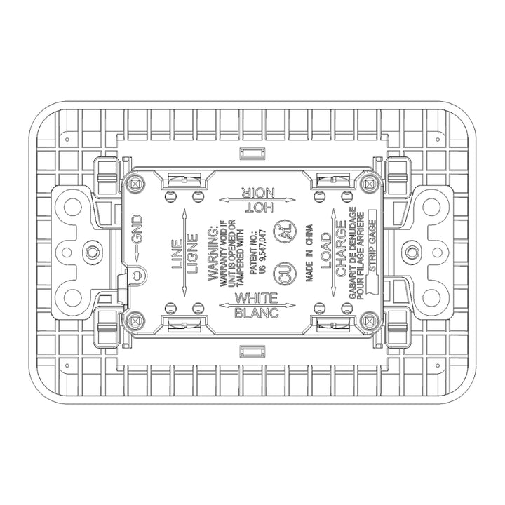 Contacto Dúplex GFCI 2P+T 15A 125V (incluye soporte) acabado Blanco - Cáñamo - Negro para LINEA de Vimar