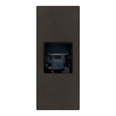 Conector telefónico RJ11 6/4 acabado Blanco - Cáñamo - Negro para LINEA de Vimar