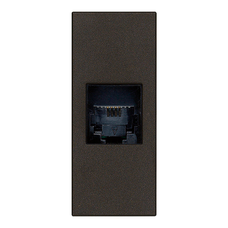 Conector telefónico RJ11 6/4 acabado Blanco - Cáñamo - Negro para LINEA de Vimar