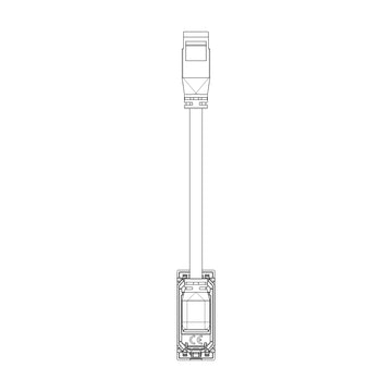 Toma HDMI 2.1b con cable de 90° acabado Blanco - Cáñamo - Negro para LINEA de Vimar